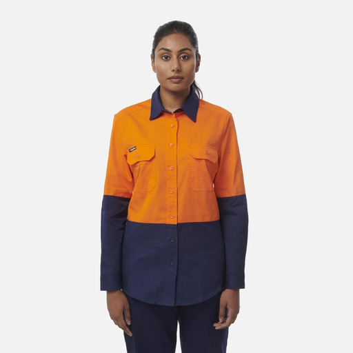 King Gee Women's Workcool Vented Spliced Shirt Long Sleeve - Shopica Pty Ltd