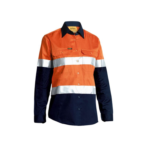 Bisley Women's Taped Hi Vis Cool Lightweight Long Sleeve Drill Shirt - Shopica Pty Ltd