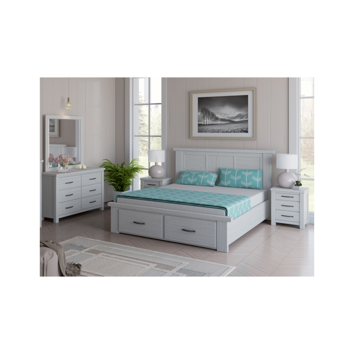 Florida King Bed, Dresser, Mirror & Bedsides-Kit