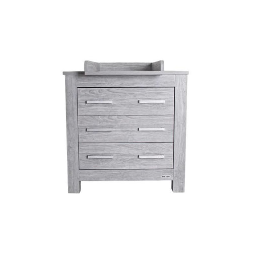 The elegant Love N Care Bordeaux Chest in Grey Vintage, blending seamlessly into a stylish nursery