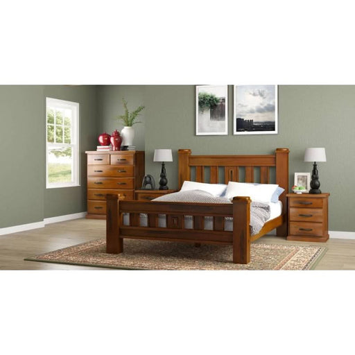 Transform Your Bedroom with the Jamaica 4Pc Queen Bed & Tallboy Kit for Ultimate Comfort