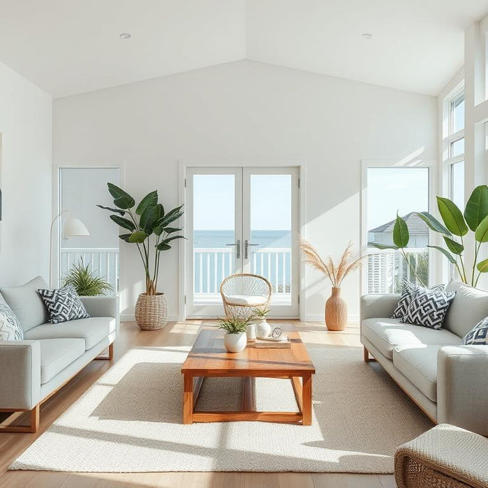 Modern Australian living room with climate-appropriate furnitures