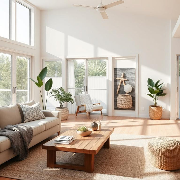 Modern Australian living room with coastal-inspired furniture