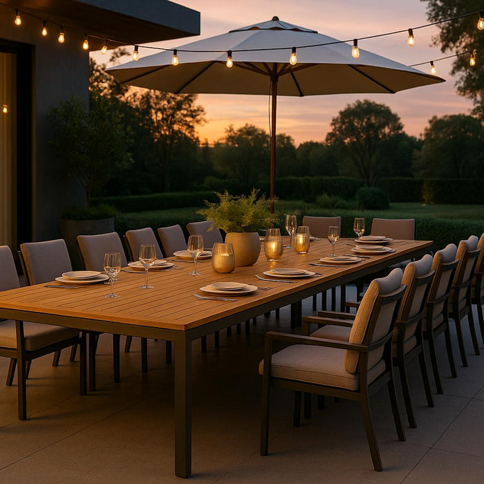 How to Style an Extendable Outdoor Dining Set for Every Occasion