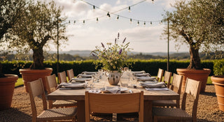 Shop matched outdoor dining settings in 5, 7, 9 and 13 piece configurations.
