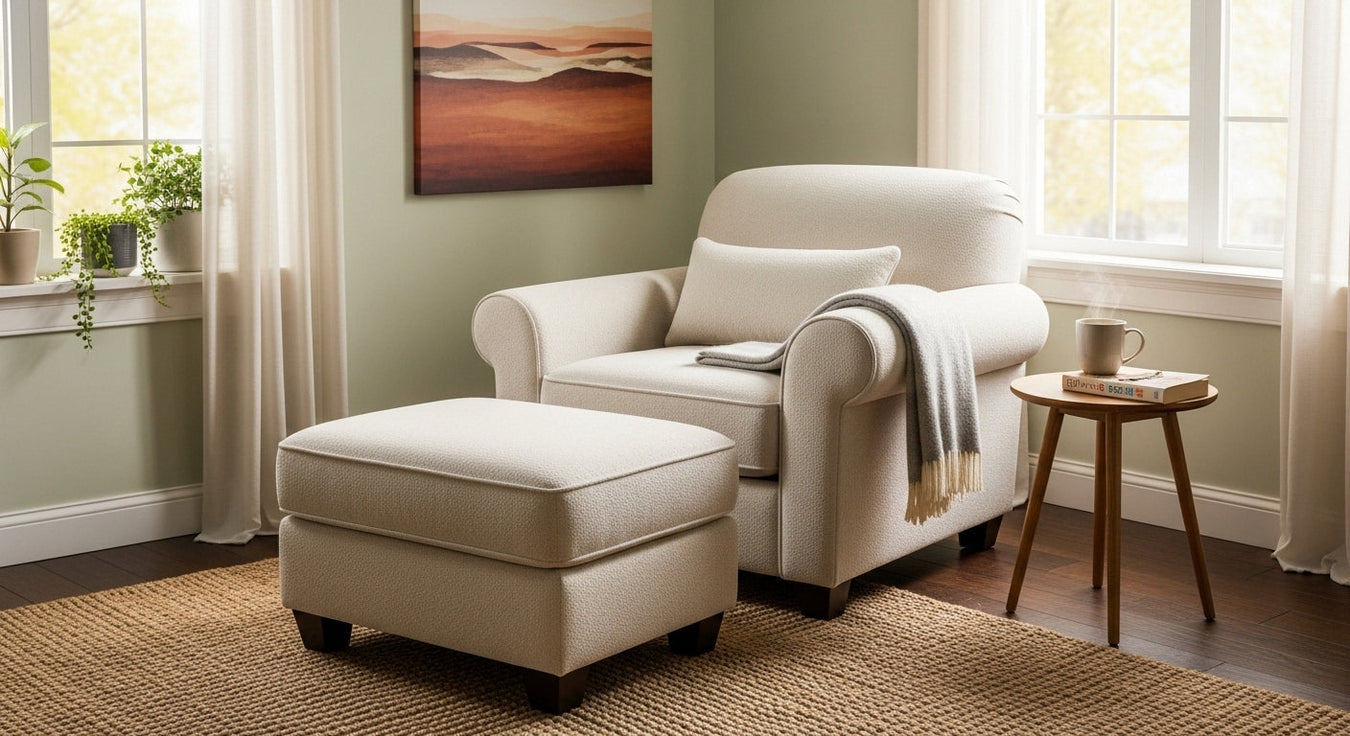 Arm Chairs and Ottoman