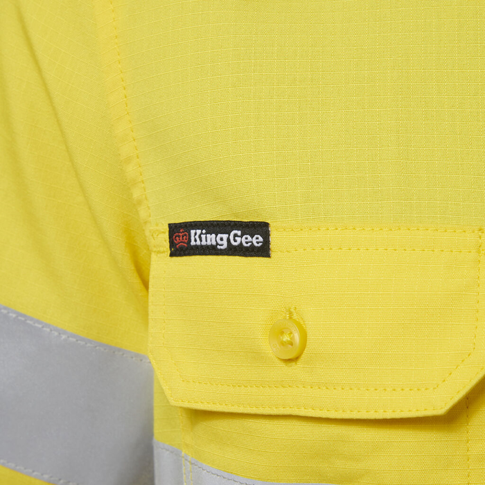 King Gee Women's Workcool Vented Reflective Short Sleeve Shirt - Shopica Pty Ltd