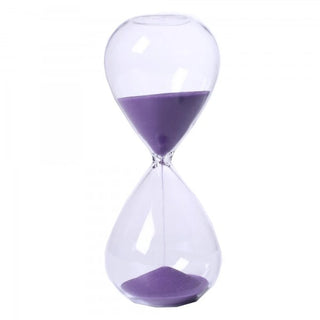 15-Minute Purple Glass Hourglass