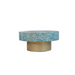 Magnificent Blue Top Gold Base Round Coffee Table - Modern Home Treasure