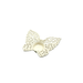 Close-up of a delicate Butterfly Candle Holder with a candle glowing softly