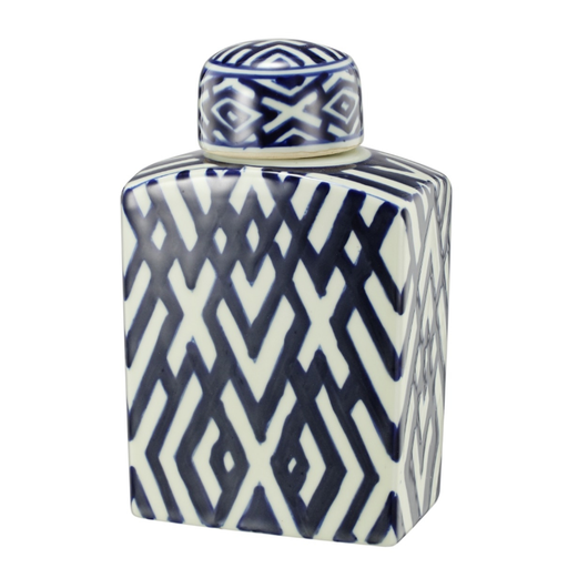 Stylish Carlyle Lidded Jar-Rectangular adding sophistication to nursery organization.