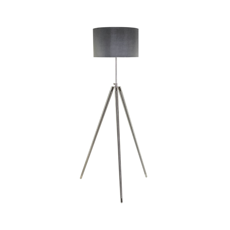 Contemporary Milan Silver Floor Lamp with an adjustable and swivelling design for versatile home illumination