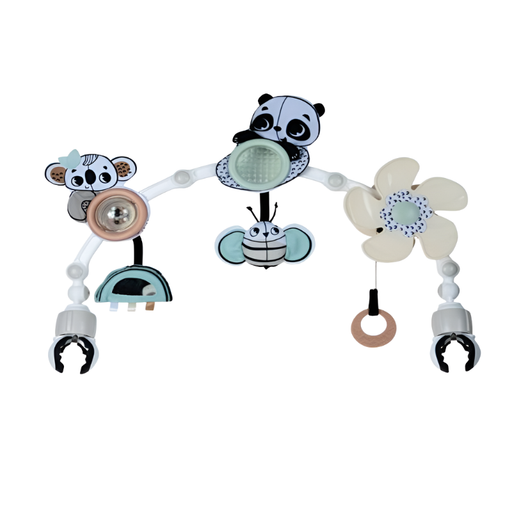 Interactive and educational fun with the Tiny Love B&W Décor Stroller Arch.
