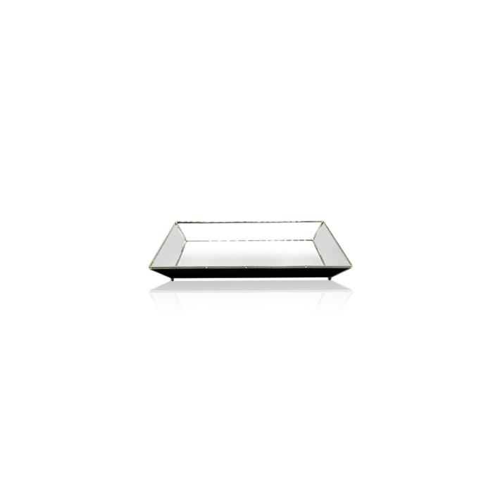 Bevelled mirror serving tray, adding glamour to every occasion
