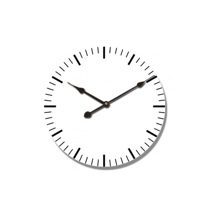 Eloquent White MDF Timepiece: Classic Wall Clock - Shopica Pty Ltd