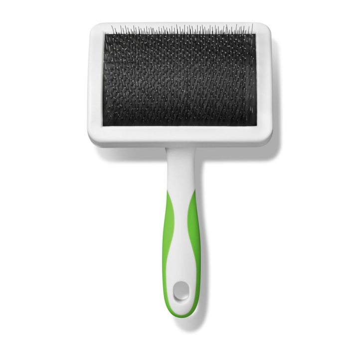 Andis Firm Slicker Brush Large White Lime Green