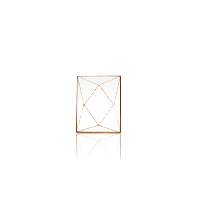 Modern rose gold frame adding a luxurious touch to home decor.