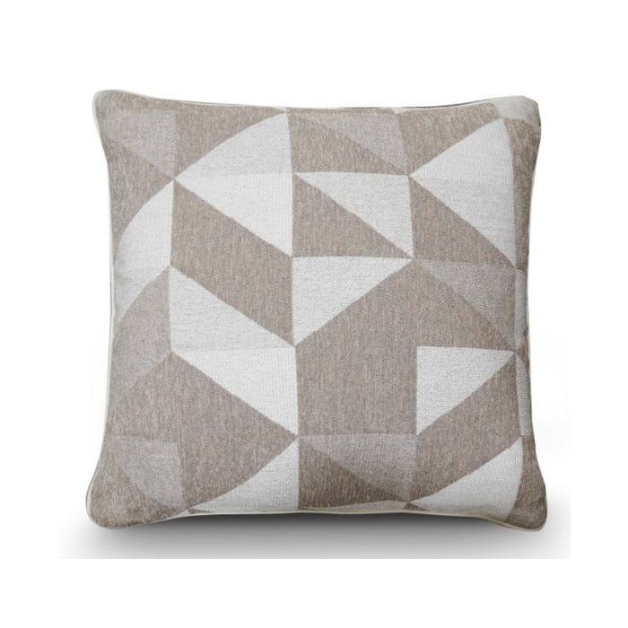 Elegant Geometry: Geometric Shaped Natural Colours Cushion - Shopica Pty Ltd