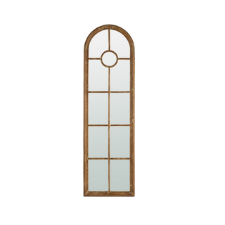 Arch Wood Trim & Paneled Elongated Mirror – Shopica