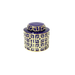 Victoria Navy & Gold Jar: Bold Elegance Defined