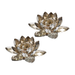 Serene Lotus Candle Holder casting a soft glow on a zen-inspired setting