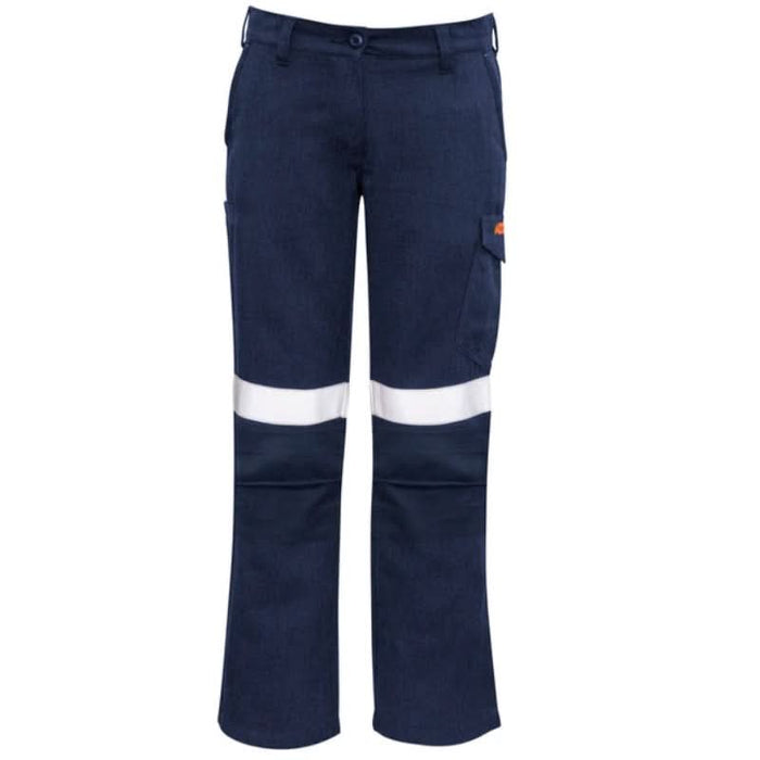 Syzmik Womens Orange Flame Reflective Taped Cargo Pants - Shopica Pty Ltd
