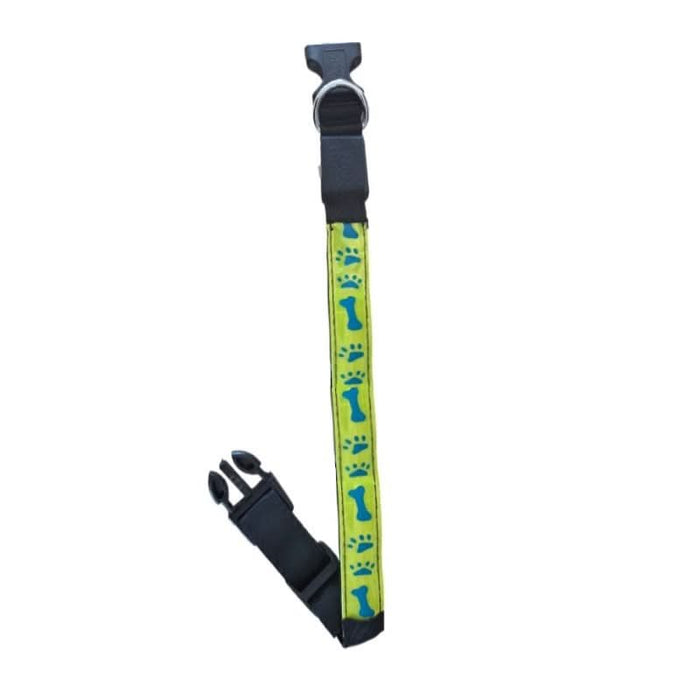 Glowing Elegance LED Reflective Bone and Paw Dog - Shopica Pty Ltd