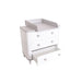 Assembled Love N Care Noor Chest White ready for use with an accessible changing pad on top