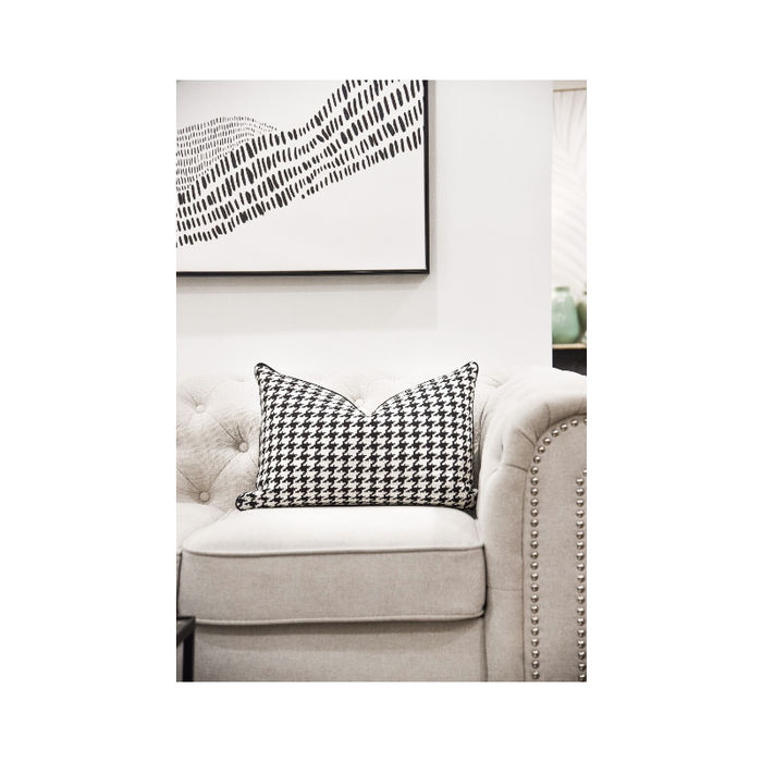 Unveil Sophistication: Houndstooth Print Woven Modern Cushion - Shopica Pty Ltd