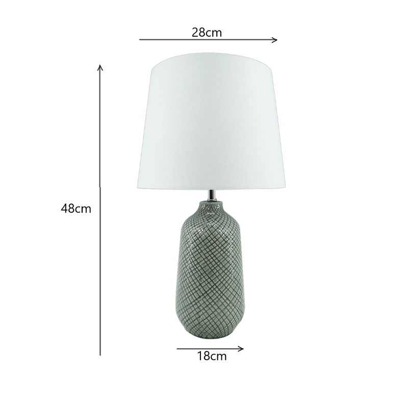 Zen Grey Ceramic Lamp (48 cm)