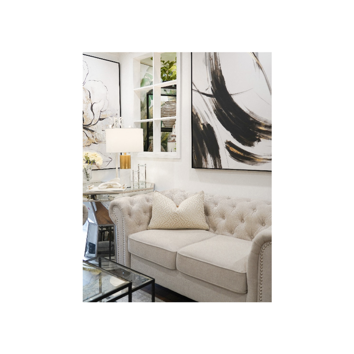 Golden Modern Pattern White Base Elegant Cushion - Shopica Pty Ltd