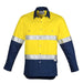 Syzmik Mens Hi Vis Spliced Industrial Shirt Day/Night 3M Hoop Taped Long Sleeve - Shopica Pty Ltd