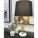Gold Circles Table Lamp Black Shade Light Stand - Shopica Pty Ltd