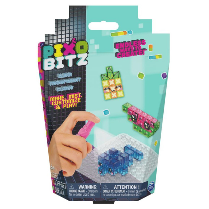 Excited young creator using the Pixobitz set to design their own unique pixel art creations