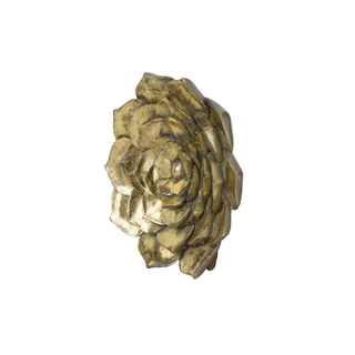 Golden Succulent Wall Plaque Side Profile