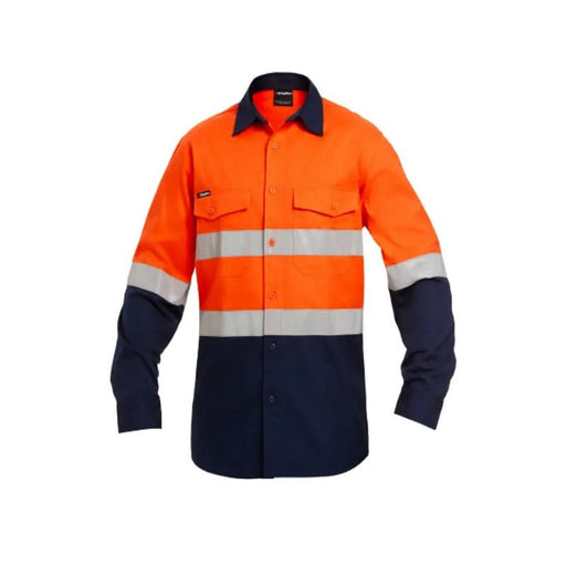 King Gee Workcool 2 Hi-Vis Reflective Spliced Shirt Long Sleeve - Shopica Pty Ltd