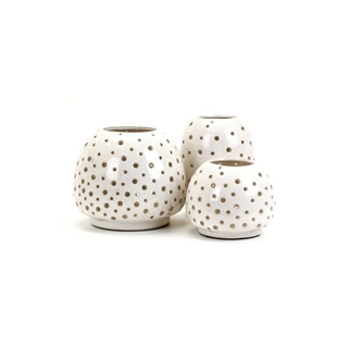 Vintage white Candle Holder set