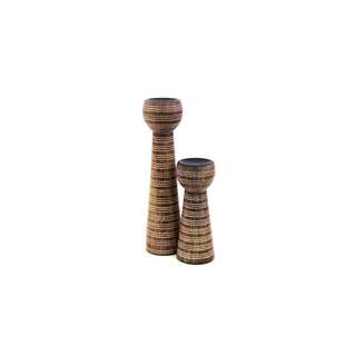 Natura Resin Candle Holder Red Oak Set