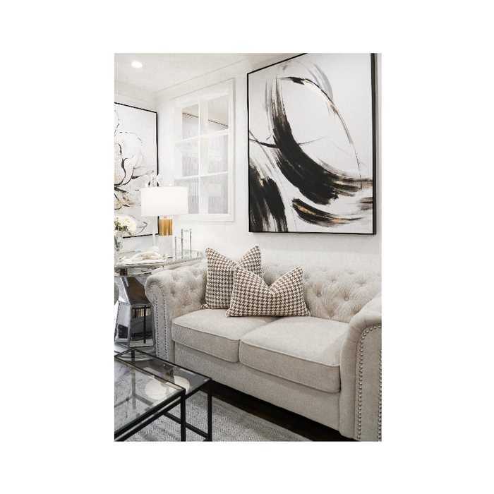 Unveil Sophistication: Houndstooth Print Woven Modern Cushion - Shopica Pty Ltd