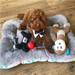 Grey Dog/Cat Cushioned Bed Perfect for Relaxation and Easy Transport