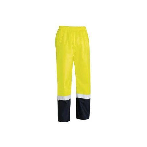 Bisley Waterproof Reflective Taped Two Tone Hi Vis Day Night Shell Rain Pants - Shopica Pty Ltd