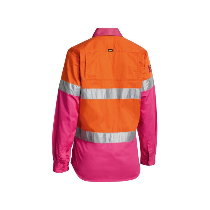 Bisley Women's Taped Hi Vis Cool Lightweight Long Sleeve Drill Shirt - Shopica Pty Ltd