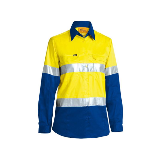 Bisley Women's Taped Hi Vis Cool Lightweight Long Sleeve Drill Shirt - Shopica Pty Ltd