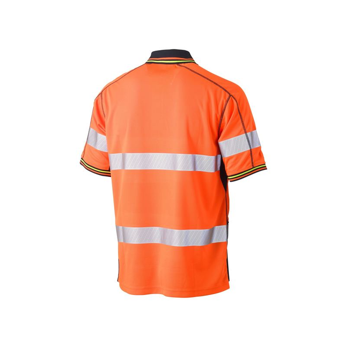 Bisley Taped Two Tone Hi Vis Polyester Mesh Short Sleeve 3M Reflective Tape Polo Shirt - Shopica Pty Ltd