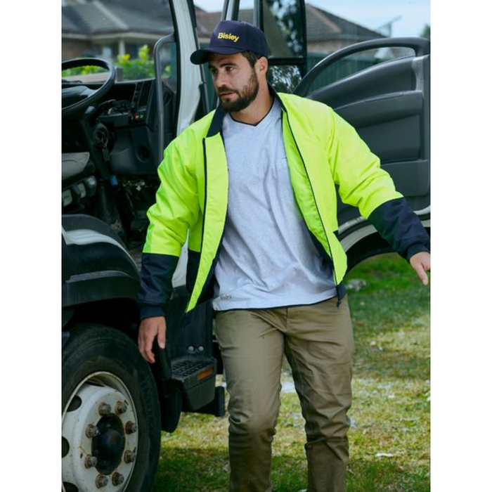 Bisley Two Tone Hi Vis Waterproof Bomber Jacket - Shopica Pty Ltd