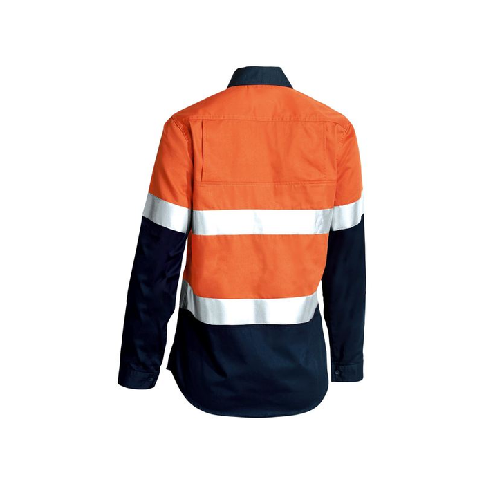 Bisley Women's Taped Hi Vis Cool Lightweight Long Sleeve Drill Shirt - Shopica Pty Ltd