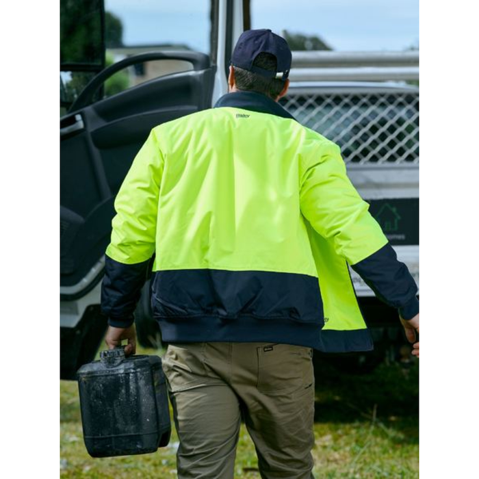 Bisley Two Tone Hi Vis Waterproof Bomber Jacket - Shopica Pty Ltd