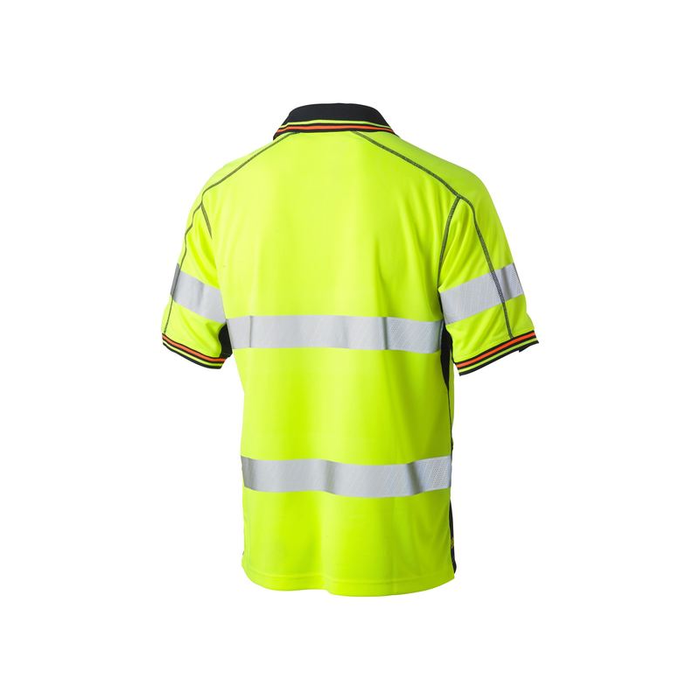 Bisley Taped Two Tone Hi Vis Polyester Mesh Short Sleeve 3M Reflective Tape Polo Shirt - Shopica Pty Ltd