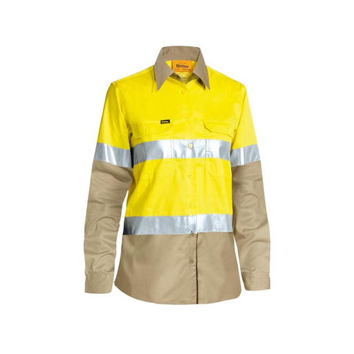 Bisley Women's Taped Hi Vis Cool Lightweight Long Sleeve Drill Shirt - Shopica Pty Ltd