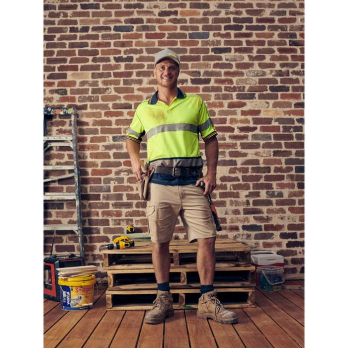Bisley Taped Two Tone Hi Vis Polyester Mesh Short Sleeve 3M Reflective Tape Polo Shirt - Shopica Pty Ltd
